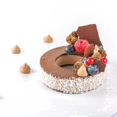 Kit The Ring 65 Silikomart - zestaw form silikonowych z wykrojnikiem - do monoporcji o kształcie okręgów