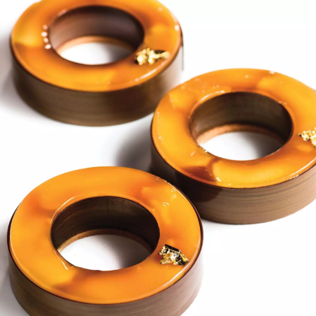 Kit The Ring 65 Silikomart - zestaw form silikonowych z wykrojnikiem - do monoporcji o kształcie okręgów