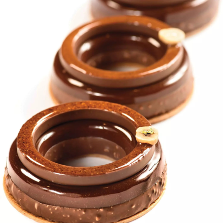 Kit The Ring 65 Silikomart - zestaw form silikonowych z wykrojnikiem - do monoporcji o kształcie okręgów