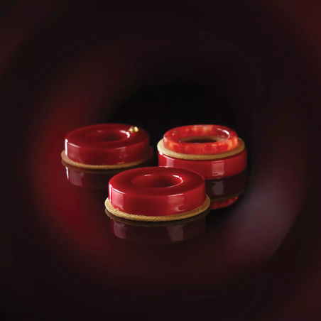 Kit Loop 32 Silikomart - zestaw form silikonowych z wykrojnikiem - do monoporcji o kształcie okręgów