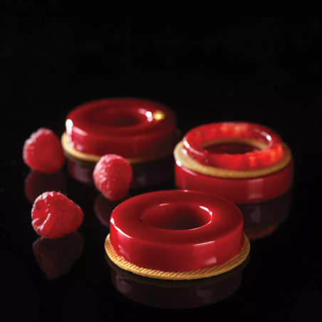 Kit Loop 32 Silikomart - zestaw form silikonowych z wykrojnikiem - do monoporcji o kształcie okręgów