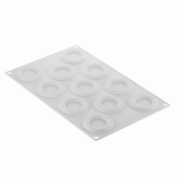 Kit Loop 32 Silikomart - zestaw form silikonowych z wykrojnikiem - do monoporcji o kształcie okręgów