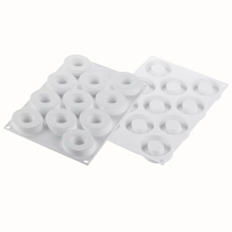 Kit Loop 32 Silikomart - zestaw form silikonowych z wykrojnikiem - do monoporcji o kształcie okręgów