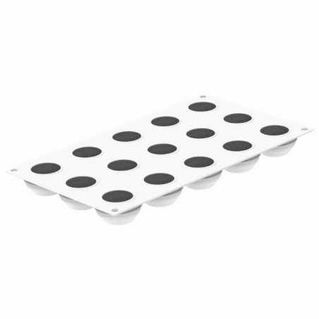 Bignè perfetto 30 Silikomart - forma silikonowa do idealnych ptysi - śr. 45 x wys. 25 mm / poj. 30 ml x 15 porcji