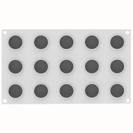 Bignè perfetto 30 Silikomart - forma silikonowa do idealnych ptysi - śr. 45 x wys. 25 mm / poj. 30 ml x 15 porcji