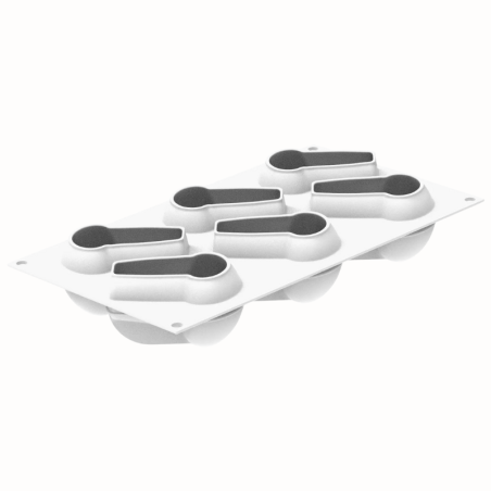 Babà 145 Silikomart - zestaw do nowoczesnych babeczek - forma silikonowa z wykrojnikiem - poj. 145 ml x 6 porcji