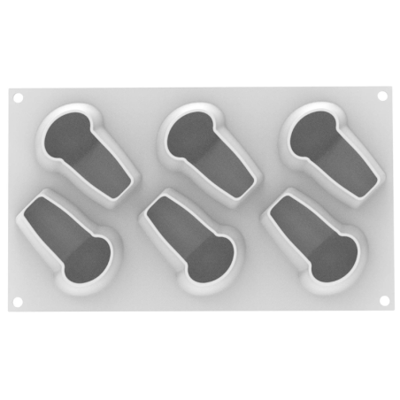 Babà 145 Silikomart - zestaw do nowoczesnych babeczek - forma silikonowa z wykrojnikiem - poj. 145 ml x 6 porcji