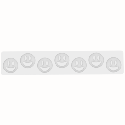 Sorriso 2 Silikomart - forma silikonowa do dekoracji - uśmiech - śr. 50 x wys. 2 mm / poj. 2 ml x 7 dekoracji