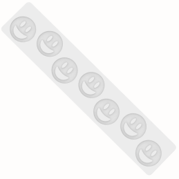 Sorriso 2 Silikomart - forma silikonowa do dekoracji - uśmiech - śr. 50 x wys. 2 mm / poj. 2 ml x 7 dekoracji