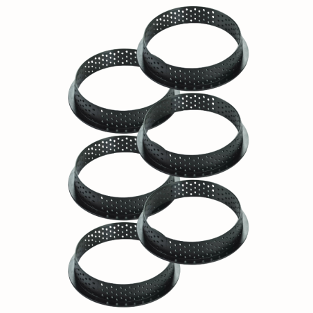 Kit Tarte Ring Albia Silikomart - zestaw do tartaletek - ranty perforowane + forma silikonowa