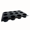 PX4393 Cylindra Pavoni Italia - cukiernicza forma silikonowa - cylindry z rantem - śr. 65 x wys. 45 mm / poj. 130 ml x 12 porcji