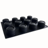 PX4393 Cylindra Pavoni Italia - cukiernicza forma silikonowa - cylindry z rantem - śr. 65 x wys. 45 mm / poj. 130 ml x 12 porcji