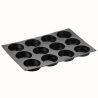 PX077 Pavoni - cukiernicza forma silikonowa - cylindry - śr. 120 x wys. 30 mm / poj. 340 ml x 12 porcji