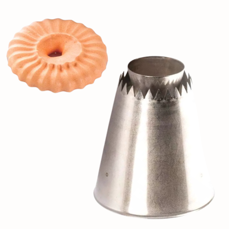 1 szt. Tylka Religieuse Tube 01 Silikomart - stalowa końcówka do dekorowania - śr. 30 mm