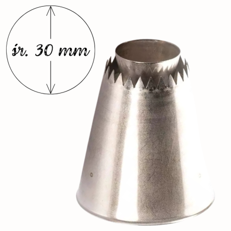 1 szt. Tylka Religieuse Tube 01 Silikomart - stalowa końcówka do dekorowania - śr. 30 mm