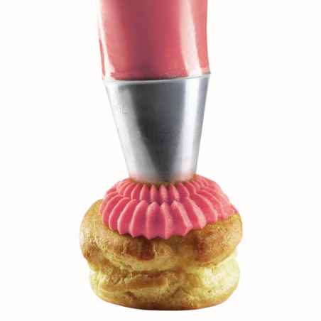 1 szt. Tylka Religieuse Tube 01 Silikomart - stalowa końcówka do dekorowania - śr. 30 mm