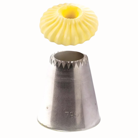 1 szt. Tylka Religieuse Tube 02 Silikomart - stalowa końcówka do dekorowania - śr. 30 mm