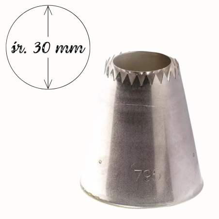 1 szt. Tylka Religieuse Tube 02 Silikomart - stalowa końcówka do dekorowania - śr. 30 mm