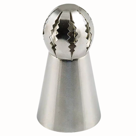 1 szt. Tylka cukiernicza - Ball Tube Irregular Silikomart - stalowa końcówka do dekorowania - śr. 25 mm