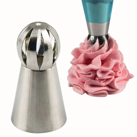 1 szt. Tylka cukiernicza - Ball Tube Regular Silikomart - stalowa końcówka do dekorowania - śr. 25 mm