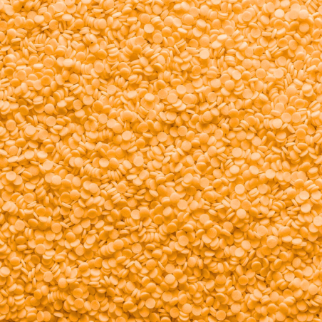 op. 250 g Pomarańczowe konfetti cukrowe - cukiernicza posypka dekoracyjna - śr. 3-4 mm