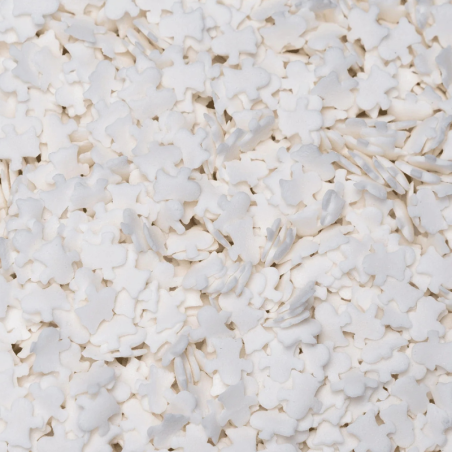 op. 250 g Białe konfetti cukrowe - duchy - posypka dekoracyjna na Halloween - dł. 10 mm