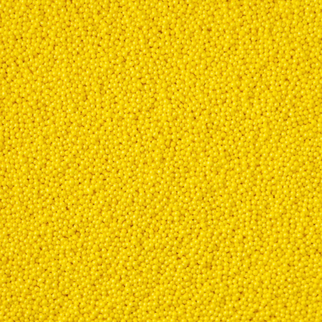 op. 250 g Żółty maczek cukrowy - cukiernicza posypka dekoracyjna - drobne kuleczki - śr. 2-3 mm