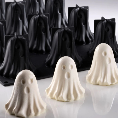 PX43124 Casper Pavoni - duchy - forma silikonowa do deserów na Halloween - śr. 70 x wys. 70 mm / poj. 110 ml x 12 porcji