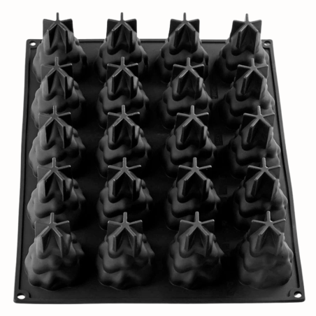 PX4396 Snow Tree Pavoni - choinka - forma silikonowa do świątecznych deserów - śr. 65 x wys. 75 mm / poj. 100 ml x 20 porcji