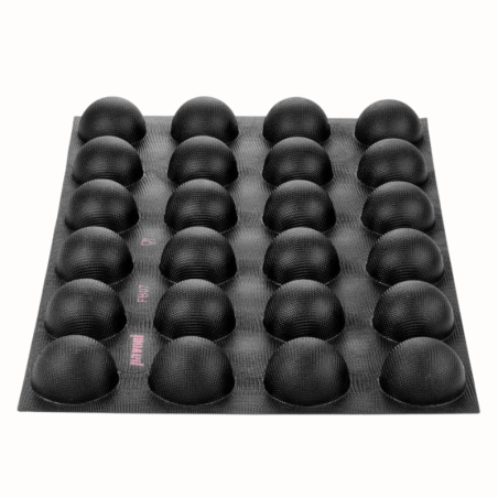 FB07 Semisfera Fiberform Pavoni - profesjonalna forma silikonowa - półkula - śr. 70 x wys. 40 mm / poj. 110 ml x 24 porcje