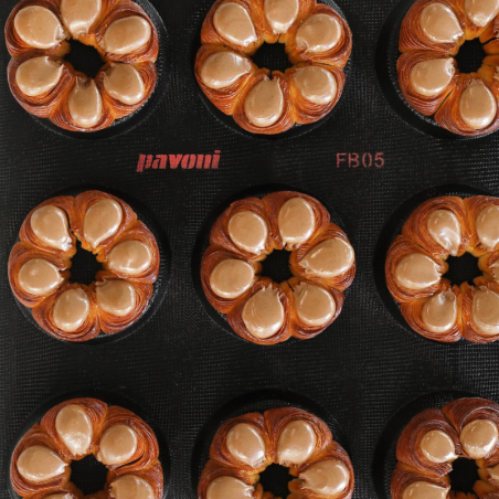 FB05 Quiches Fiberform Pavoni - profesjonalna forma silikonowa - tartaletki - śr. 105 x wys. 20 mm / poj. 135 ml x 15 porcji