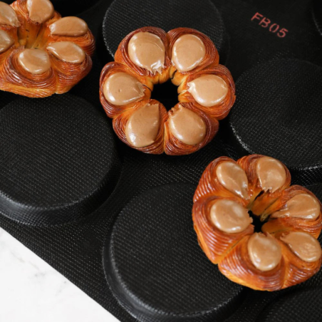 FB05 Quiches Fiberform Pavoni - profesjonalna forma silikonowa - tartaletki - śr. 105 x wys. 20 mm / poj. 135 ml x 15 porcji