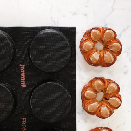 FB05 Quiches Fiberform Pavoni - profesjonalna forma silikonowa - tartaletki - śr. 105 x wys. 20 mm / poj. 135 ml x 15 porcji