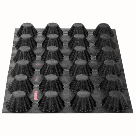 FB03 Briochette Fiberform Pavoni - profesjonalna forma silikonowa - babeczki - śr. 81 x wys. 37 mm / poj. 100 ml x 24 porcje
