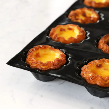 FB03 Briochette Fiberform Pavoni - profesjonalna forma silikonowa - babeczki - śr. 81 x wys. 37 mm / poj. 100 ml x 24 porcje