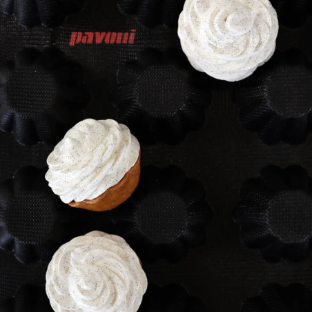 FB03 Briochette Fiberform Pavoni - profesjonalna forma silikonowa - babeczki - śr. 81 x wys. 37 mm / poj. 100 ml x 24 porcje