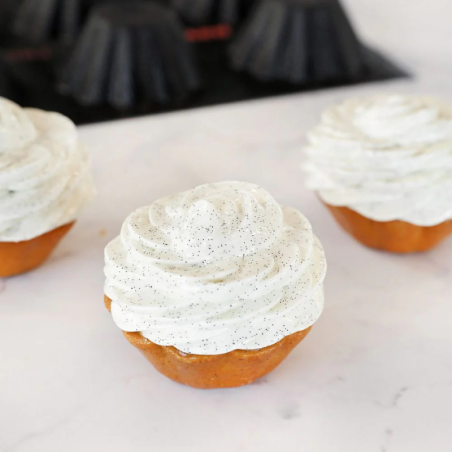 FB03 Briochette Fiberform Pavoni - profesjonalna forma silikonowa - babeczki - śr. 81 x wys. 37 mm / poj. 100 ml x 24 porcje