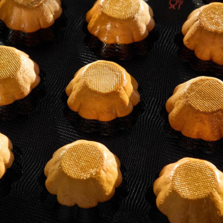 FB03 Briochette Fiberform Pavoni - profesjonalna forma silikonowa - babeczki - śr. 81 x wys. 37 mm / poj. 100 ml x 24 porcje