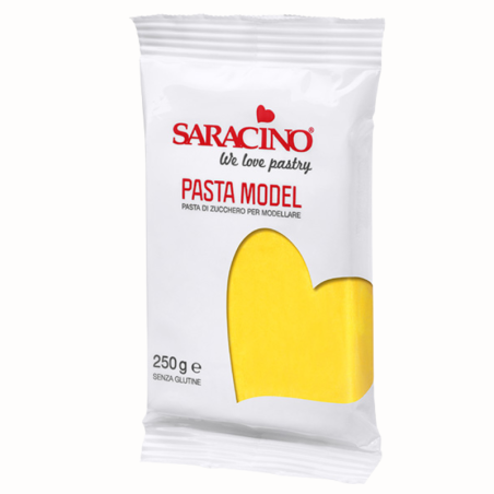 op. 250 g Żółta masa cukrowa do modelowania - Modelling Paste Saracino - mocna i elastyczna