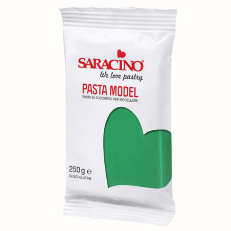 op. 250 g Zielona masa cukrowa do modelowania - Modelling Paste Saracino - mocna i elastyczna