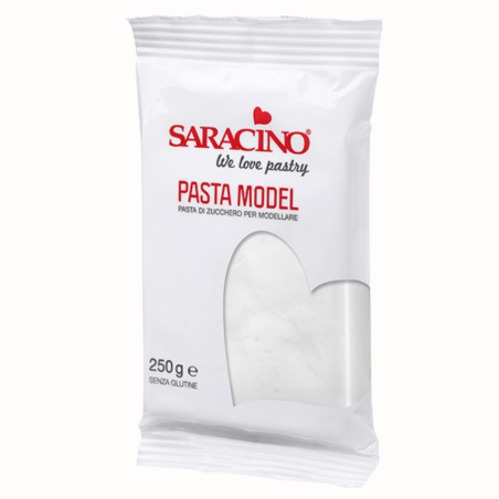 op. 250 g Biała masa cukrowa do modelowania - Modelling Paste Saracino - mocna i elastyczna
