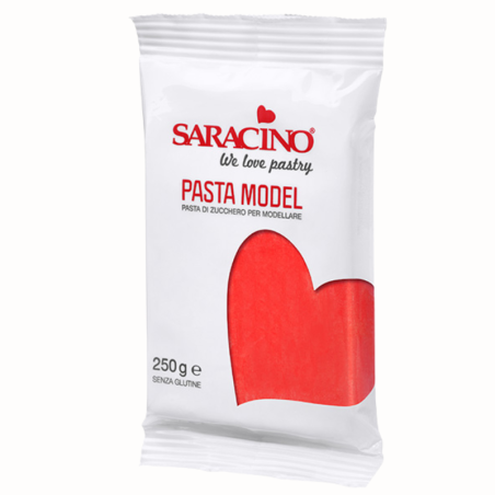 op. 250 g Czerwona masa cukrowa do modelowania - Modelling Paste Saracino - mocna i elastyczna