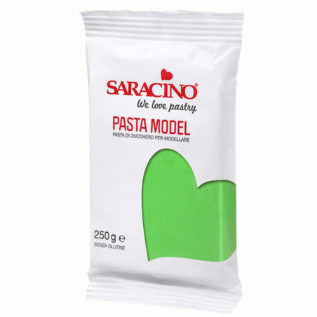 op. 250 g Zielona masa cukrowa do modelowania - Modelling Paste Saracino - mocna i elastyczna