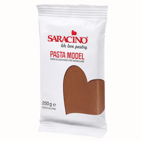 op. 250 g Brązowa masa cukrowa do modelowania - Modelling Paste Saracino - mocna i elastyczna
