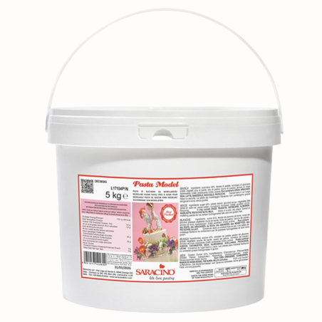 op. 5 kg Biała masa cukrowa do modelowania - Modelling Paste Saracino - mocna i elastyczna