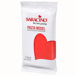 op. 1 kg Czerwona masa cukrowa do modelowania - Modelling Paste Saracino - mocna i elastyczna