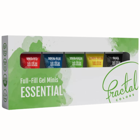 op. 5 x 12 g Zestaw klasycznych kolorów barwników spożywczych w żelu - Full-Fill Gel Minis Essential Fractal Colors