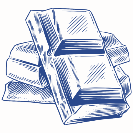 op. 200 g Niebieski barwnik do czekolady na bazie tłuszczu kakaowego - LB03SB Blue Pavoni Italia