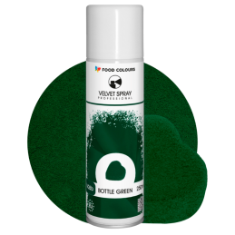 op. 250 ml Ciemnozielony zamsz spożywczy w sprayu - barwnik strukturalny - Bottle Green V26b Food Colours