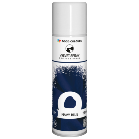 op. 250 ml Granatowy zamsz spożywczy w sprayu - barwnik strukturalny - Navy Blue V31b Food Colours